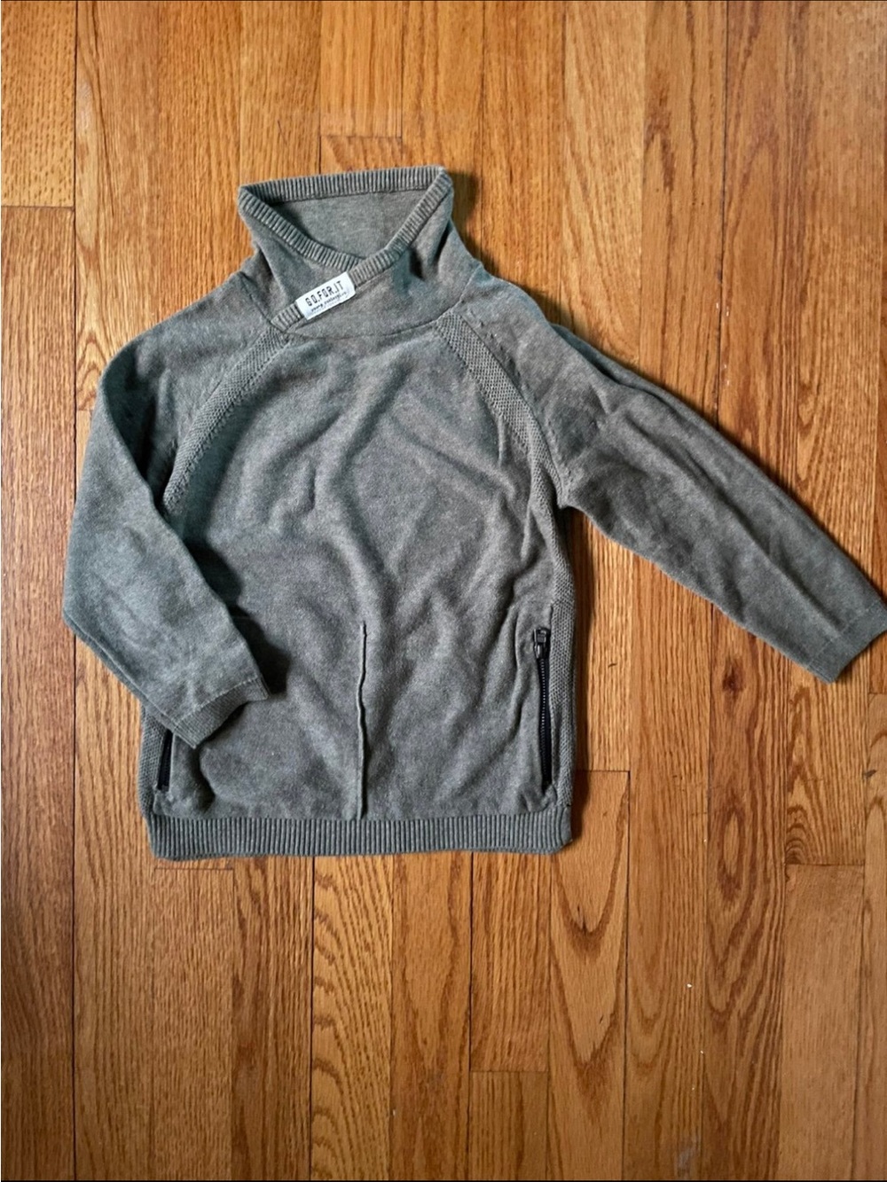Zara kids knit sweater gray-green size 5